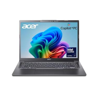 Imagem de Acer Aspire 14 A14-52MT-701K, Notebook com Intel Core Ultra 7-258V, 32GB RAM, SSD 1TB, Tela Touch 14" 1920x1200p, Windows 11, Cinza