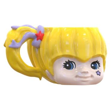 Imagem de Silver Buffalo Caneca esculpida em cerâmica 3D Rainbow Brite Face