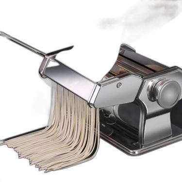 Imagem de Máquina Fazer Macarrão Massas Manual Abrir Italiana Fresca