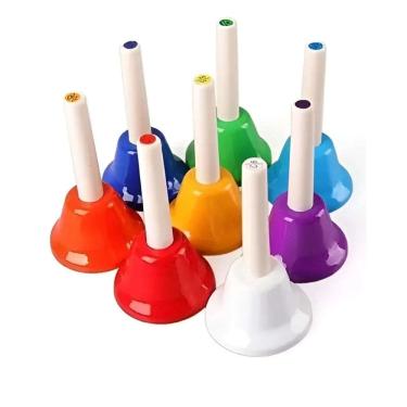 Imagem de Sinos Coloridos de Mão Infantil - 8 Tons
