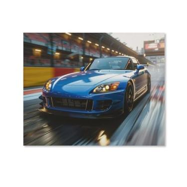 Imagem de HouLaiZhe Carro Esportivo S2000 Jdm Carro Esportes Cool Posters Tela Estética Sala Decoração de Parede Impressões Galeria Sala Decoração de Parede para Quarto Sala de Estar Escritório 08 x 10