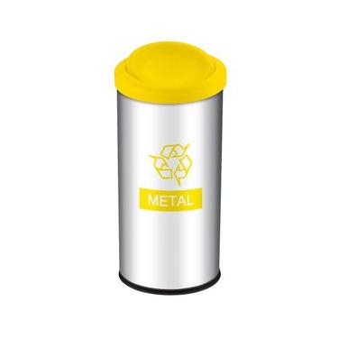 Imagem de Lixeira Seletiva Brinox 3100/204 Metal Amarelo - 40,5 L Amarelo