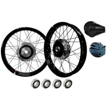 Imagem de Par Roda Aluminio Preto Viper Vpr Titan 150 Start Raio Inox