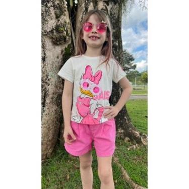 Imagem de Shorts de Sarja Florzinha Rosa Cherry Momi-Feminino