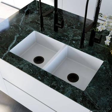 Imagem de Cuba Cozinha Dupla Embutir 87 Cm