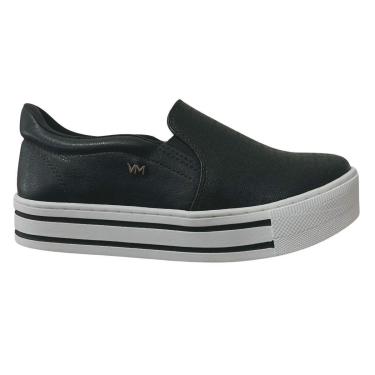 Imagem de Tênis Slip On Casual Feminino Via Marte 010-009-01 Preto-Feminino