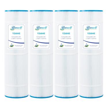 Imagem de Yoozell PA106-PAK4 Pool and Spa Replacement Filter Cartridge for Unicel C-7488 106Sq.ft FC-1226 Hayward CX880RE Aladdin 20601 Baleen AK-6045 Darlly 71061 4Pack