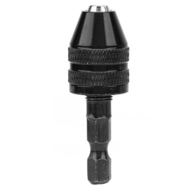 Imagem de Mandril de broca sem chave 1/4 haste hexagonal conversor de adaptador rápido premium durável capacidade de fixação de 0,3 3,6 mm para mini furadeira elétrica moedor