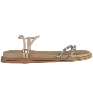 Imagem de Sandália Flatform Tiras em Strass Feminina Beira Rio Preta 8488.113-Feminino