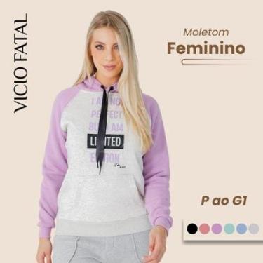 Imagem de Moletom Feminino Canguru com Capuz Conforto Premium para o Inverno | Modelo Casual e Estiloso-Feminino