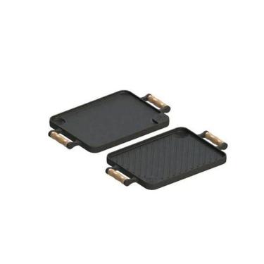 Imagem de Bifeteira Chapa Dupla Face em Ferro Fundido 23x28 Cm