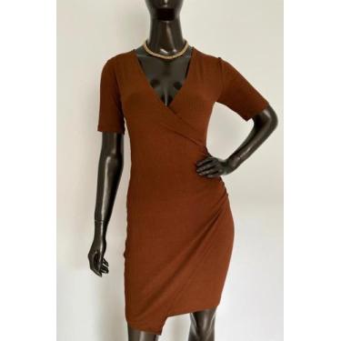 Imagem de Vestido Canelado Larissa Assimétrico Feminino L amour - LAmour, G, Cho
