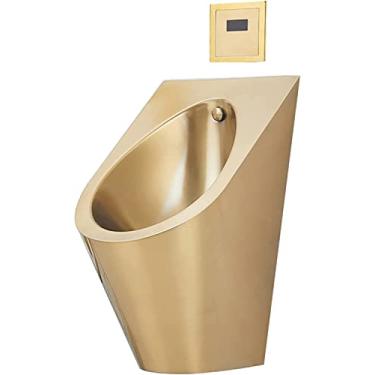 Imagem de pcagfaajmh Urinol masculino montado na parede, vaso sanitário público de drenagem vertical pequeno, mictório + sensor