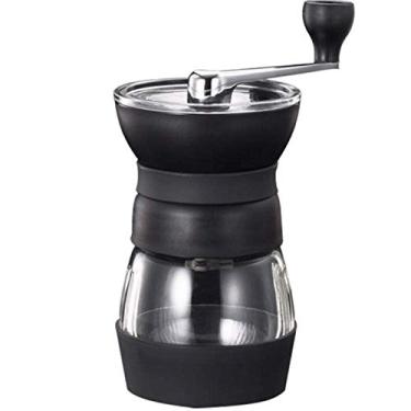 Imagem de Dspvbmmzx Moedor de café manual estilo vintage, moedor de café de madeira, moedor de grãos, manivela, moedor manual de café, máquina de café manual, núcleo de cerâmica, moagem de grãos de café