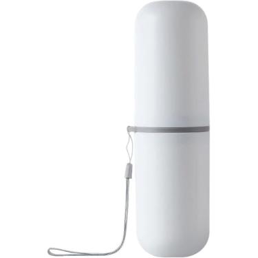 Imagem de Estojo de escova de dentes de viagem, estojo de viagem portátil para escova de dentes, suporte de caixa de armazenamento de pasta de dentes com estojo de armazenamento de copo organizador doméstico