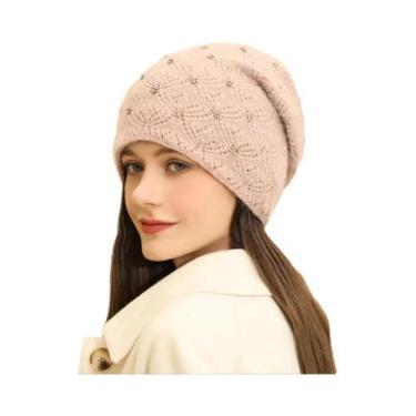 Imagem de Gorro De Inverno Feminino Quente Em Mistura De Pele De Coelho, Estilo 