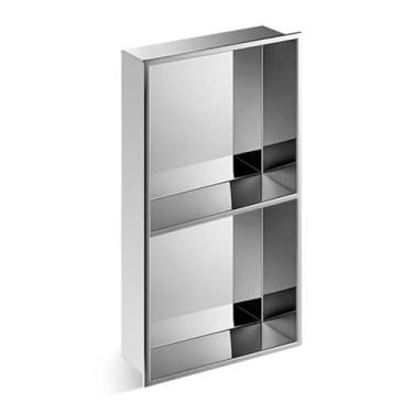 Imagem de Nicho de chuveiro, prateleiras de banheiro de aço inoxidável, armazenamento à prova d'água, cozinha doméstica, quarto, sala de estar, alcova, organizador (C(61 x 30,5 x 10,2 cm)