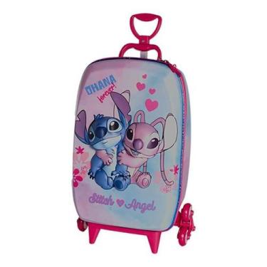 Imagem de Mala De Viagem Infantil Com Rodinha Stitch E Angel 3D - Max Toy