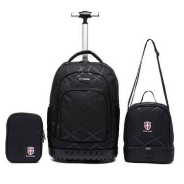 Imagem de Kit Mochila Executiva Trabalho Swissport Resistente-Masculino