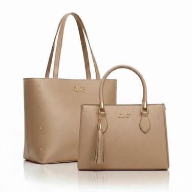 Imagem de Bolsa Sacola Grande + Transversal Média Kit Com 2 Peças - CF Ecommerce