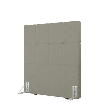 Imagem de Cabeceira Solteiro 102cm Boucle Estofada Design Moderno para Quarto Linea Verde Claro