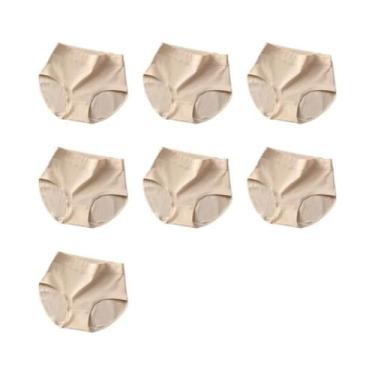 Imagem de Calcinhas De Algodão Respiráveis De Cintura Alta Tamanho Grande 7PCS L