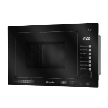 Imagem de Micro-ondas de Embutir Mueller 25 Litros Preto  Painel Digital 1400w MME25K -127v