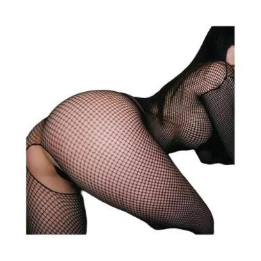 Imagem de Bodystocking Transparente Sem Entrepernas Para Mulheres, Lingerie Sexy