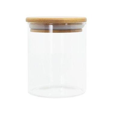 Imagem de Pote de Vidro de Mantimentos 400ml C/ Tampa de Bambu Oikos