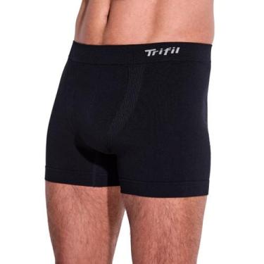 Imagem de Cueca Boxer Box Trifil Cós Elástico Anatômica Respirável Modal, Preto,