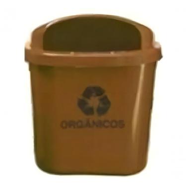 Imagem de Cesto Individual para Coleta Seletiva Kit C 15 40L para Poste com Apagador de Cigarro em Aço Inox Higipack