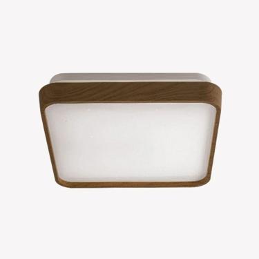 Imagem de Plafon de Sobrepor LED Plafon Quad Sob Acrilico Amadeirado 12W 3000K BIV com Efeito Céu Estrelado