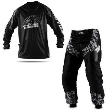 Imagem de Conjunto Esportivo Motocross Trilha Enduro Pro Tork Calça E Camisa Ins