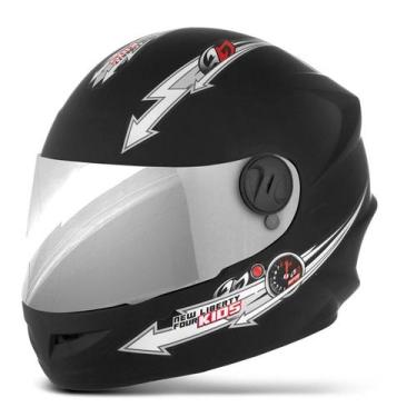 Imagem de Capacete Moto Fechado Pro Tork Liberty Four Kids Infantil Vis. Cromada