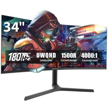 Imagem de Monitor XUNDEFINED curvo de 34 polegadas com alto-falante UWQHD de 180