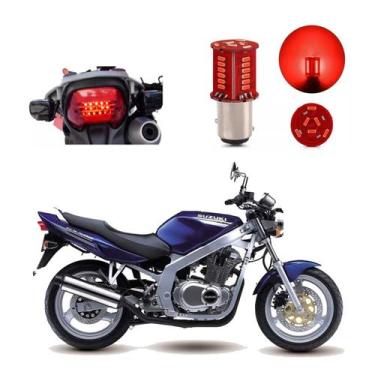 Imagem de Lâmpada Led Freio 2 Polos Sequencial Strobo Moto GS 500 1993 1994 1995