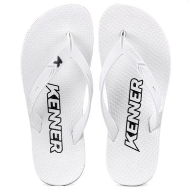 Imagem de Chinelo Kenner New Summer Branco e Preto - Masculino, 38, Branco