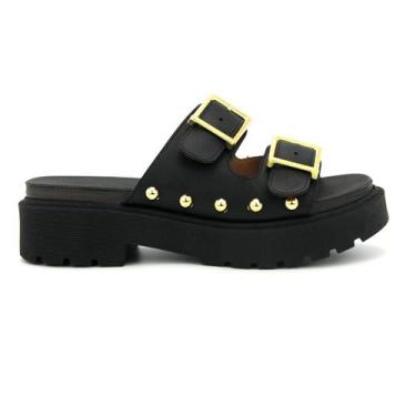 Imagem de Tamanco Feminina Vizzano Original Papete Confortavel 230, 36, Preto