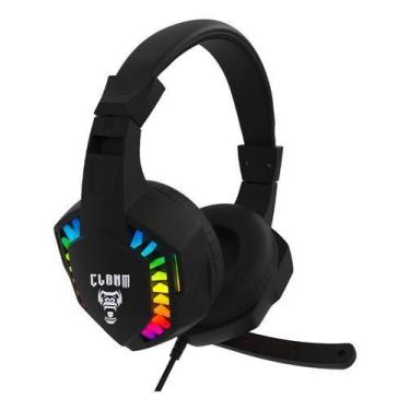 Imagem de Foner Headset Gamer Night Seek Usb 40mm 50hz E Led Rainbow Preto para 