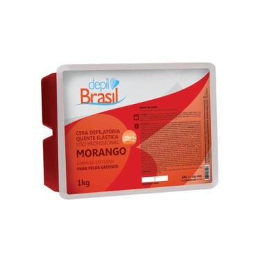 Imagem de Cera Depilatória Quente Elástica 1kg - DEPIL BRASIL TIPO:MORANGO, MORA