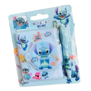 Imagem de Kit Completo Papelaria Kawaii Escolar Escritório Fofo Stitch 7 Itens V