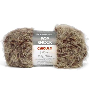 Imagem de Lã Pop Shock Círculo 100g 170 metros, 7311 Tabaco