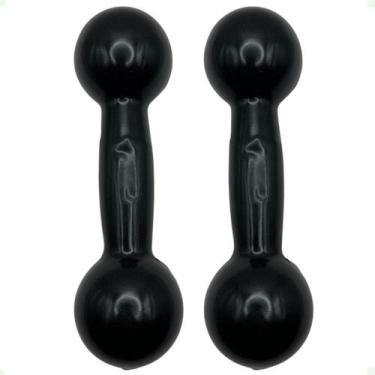 Imagem de Par de Halteres Revestidos 1 Kg - Preto - 2M FITNESS