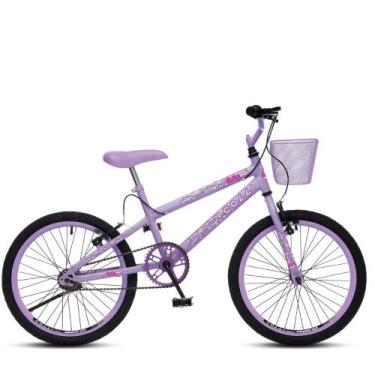 Imagem de Bicicleta Infantil Aro 20 com Cestinha Jully 107 Colli, Lilás
