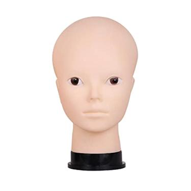 Imagem de Esquirla Manequim PVC Manequim Cabeça Peruca Óculos Chapéus Expositor de Jóias, Branco sem maquiagem