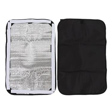 Imagem de Asixxsix Capa de persiana de janela para porta RV, 2 peças bloqueio UV RV cortina de janela tecido composto de camada dupla RV porta para-sol acessórios RV para a maioria dos trailers, lanchas, casas