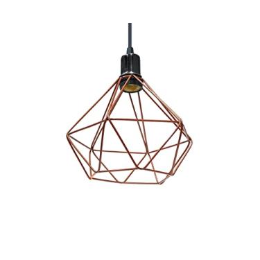 Imagem de Lustre Pendente Aramado Diamante Pequeno (Cobre)