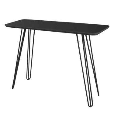 Imagem de Aparador Decorativo Canto Copo Pé Metálico Preto 1,20 M