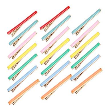 Imagem de 20 peças de grampos de cabelo de metal presilhas de cabelo coloridas presilhas de pato grampos de cabelo jacaré para crianças e meninas acessórios de cabelo