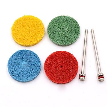 Imagem de Almofadas abrasivas de roda de polimento de fibra de nylon 1'' 28mm 1/8'' haste giratória, 10 peças, 150 grãos